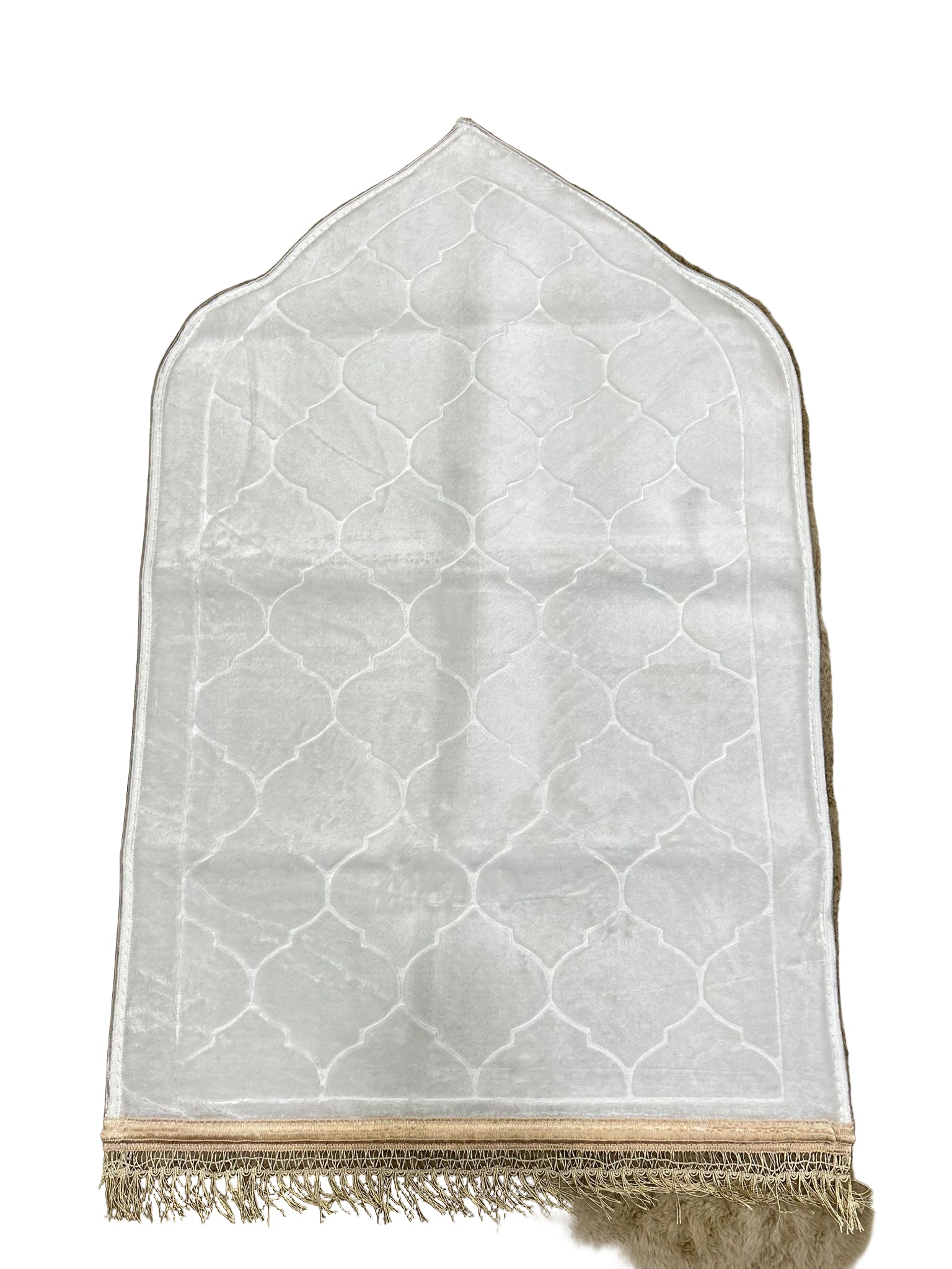 Tapis de Prière en Velours en forme de mosquée - Blanc