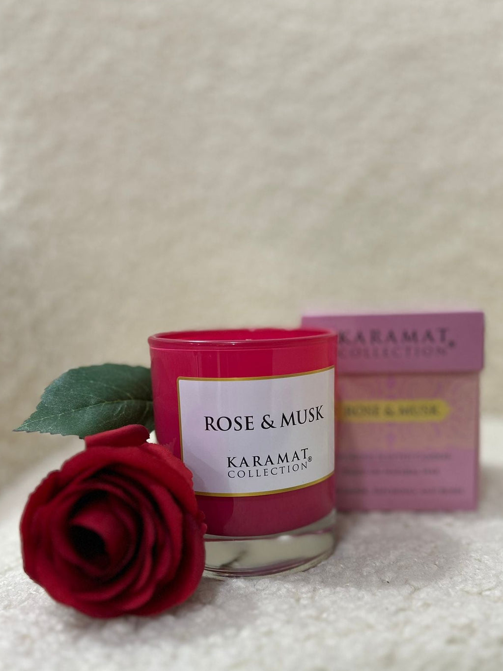 ROSE&MUSK – Bougie parfumée de luxe – KARAMAT