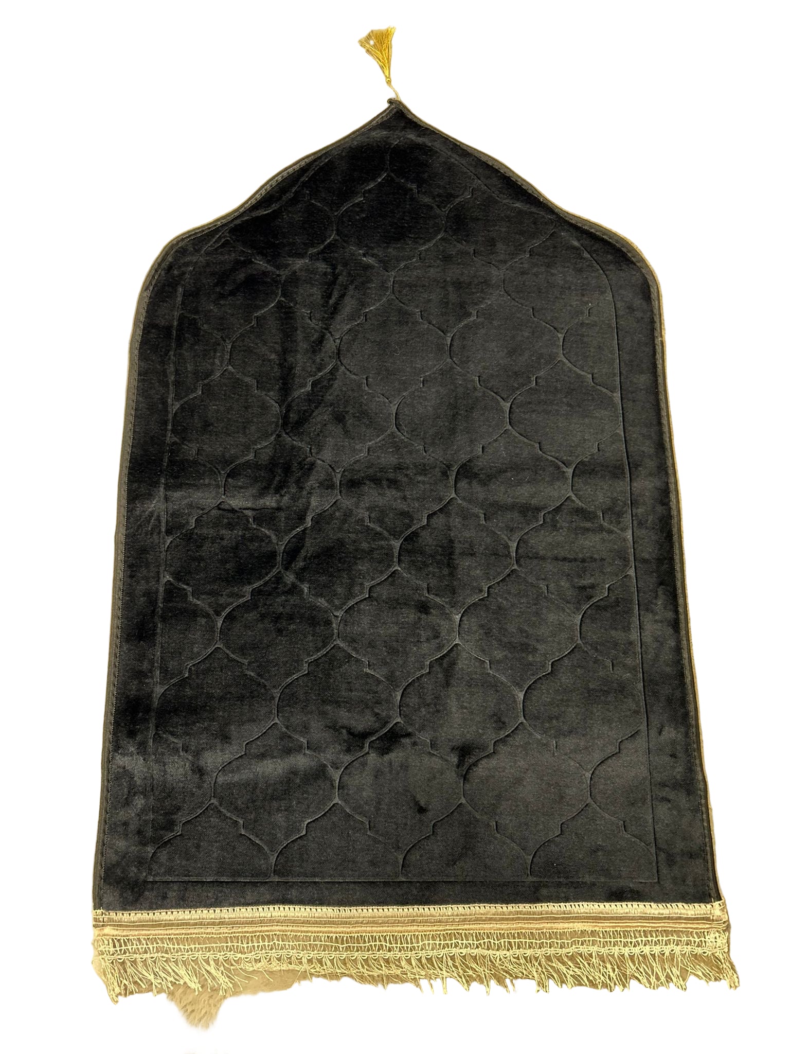 Tapis de Prière en Velours en forme de mosquée - Noir