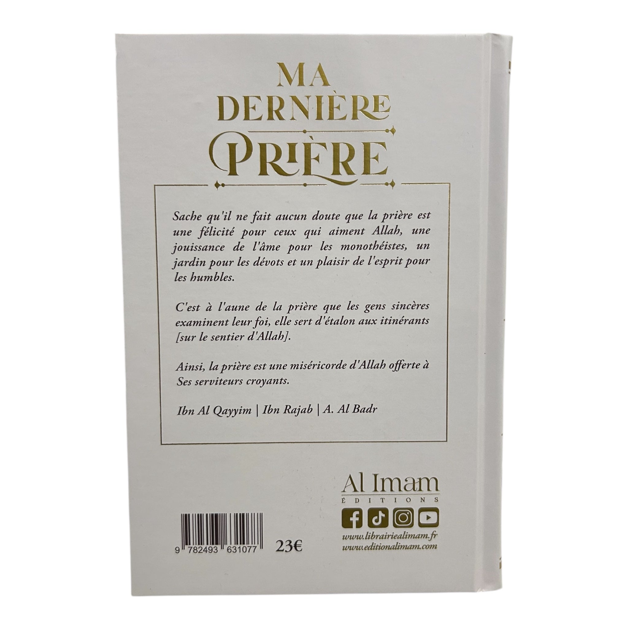 Ma dernière prière - Editions Al Imam