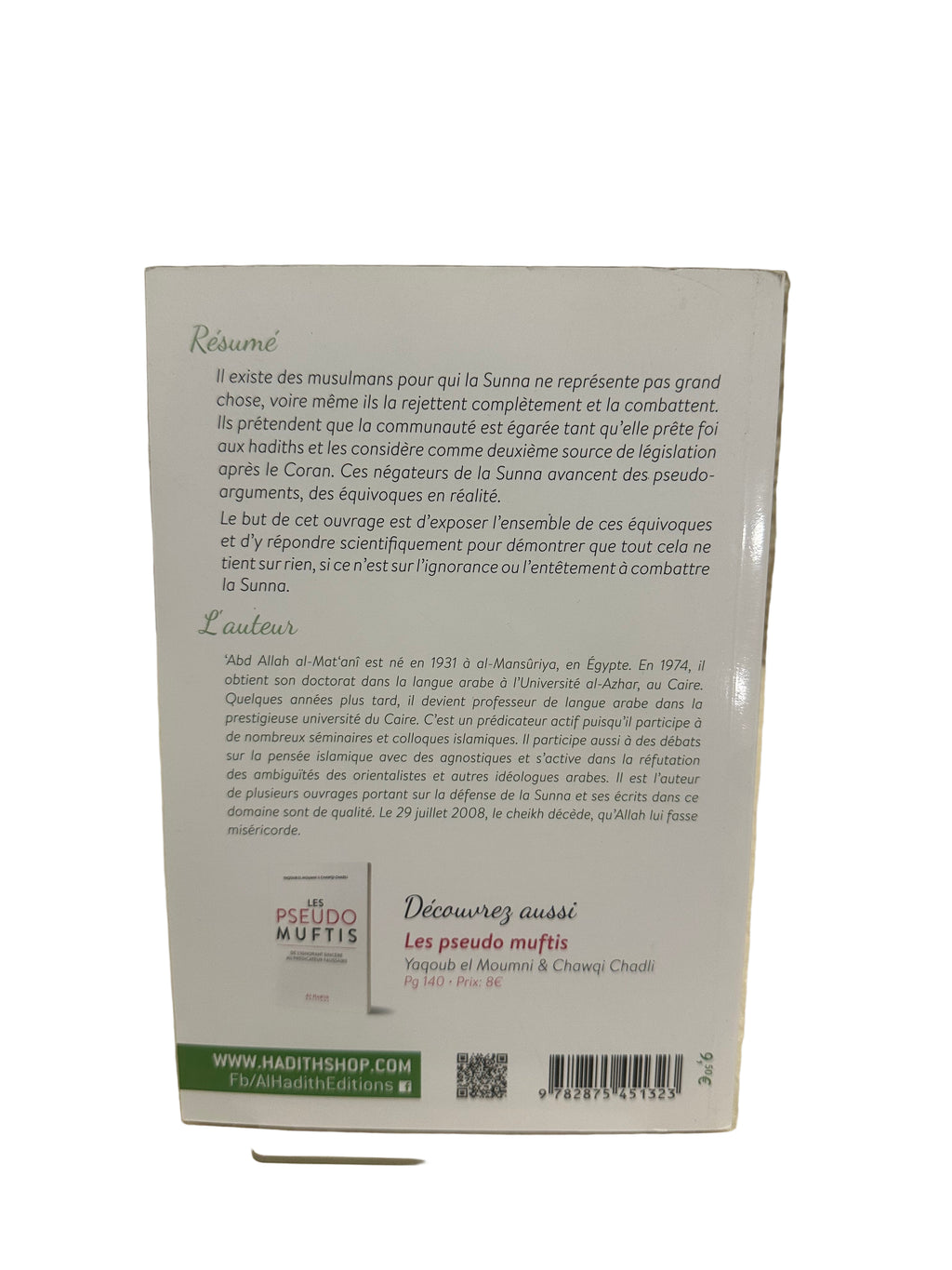 30 Prétextes pour rejeter la Sunna - ‘Abd Allah al-Mat‘anî - Al-Hadith