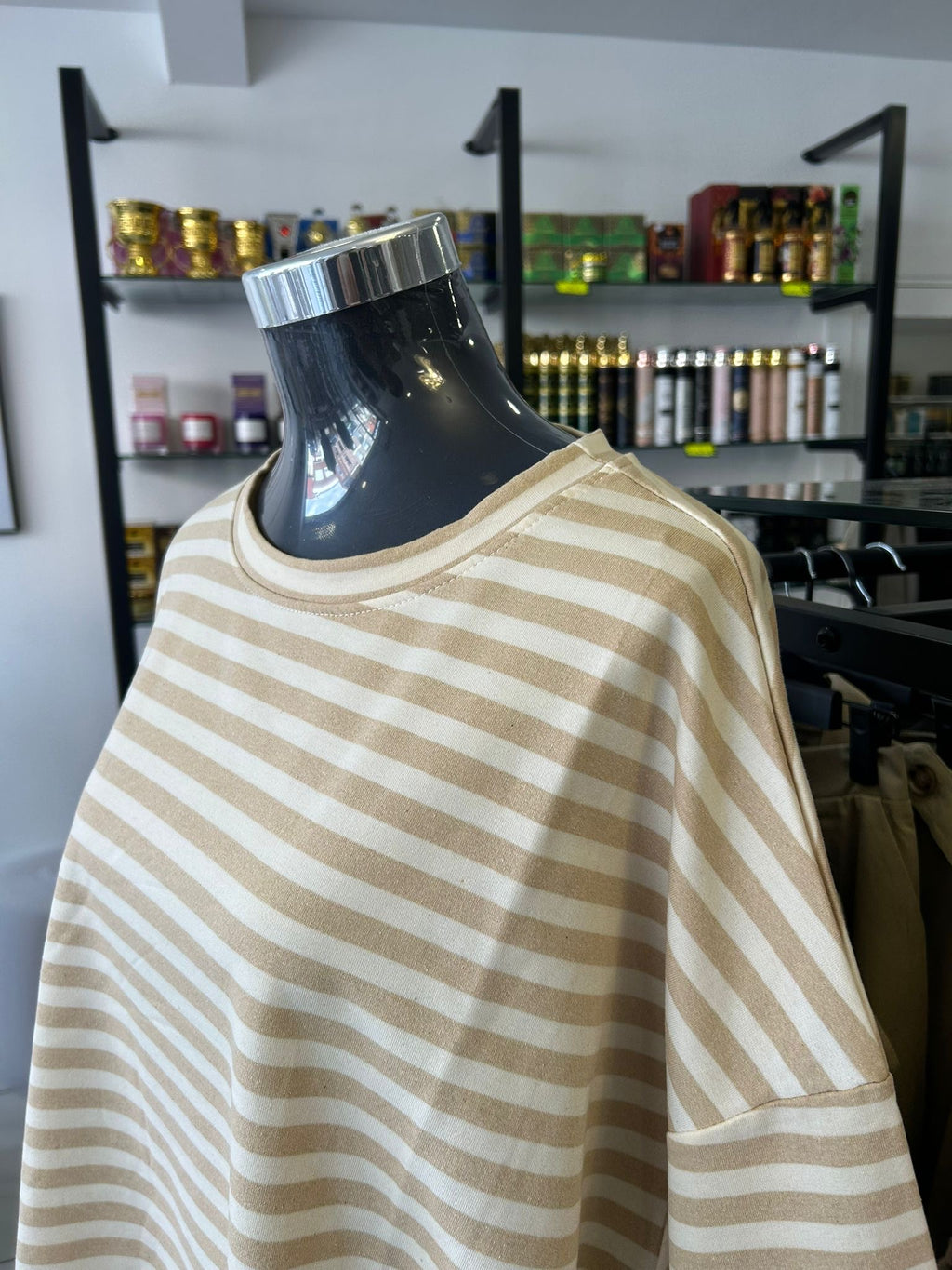 Tee-shirt à rayure - Beige Clair