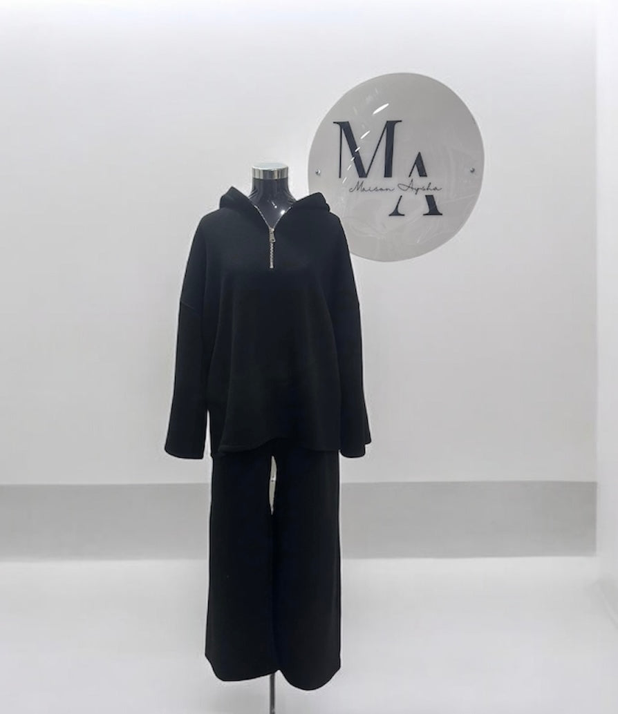 Ensemble pantalon à fermeture zip - Coton