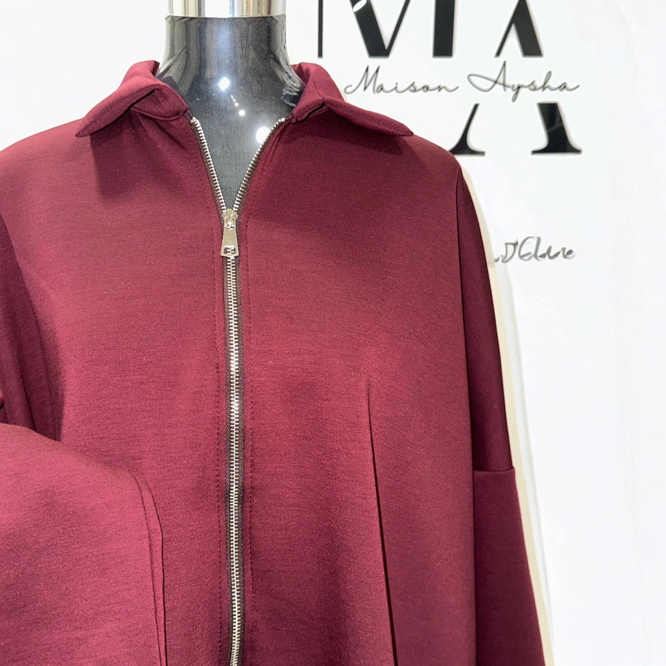 Ensemble jupe à fermeture zip - Bordeaux