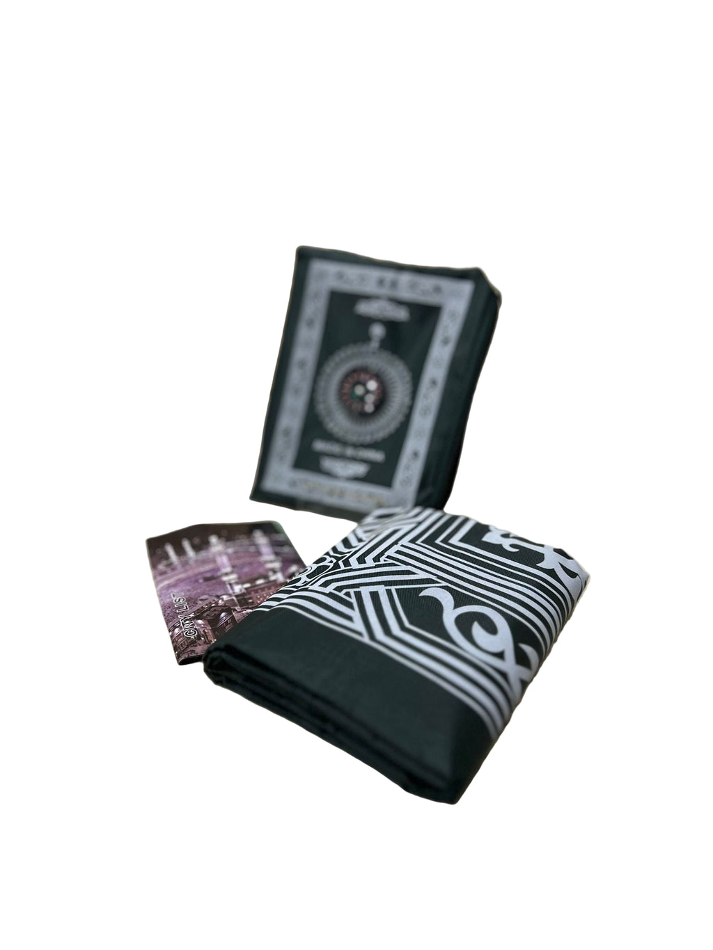 Tapis de prière de poche avec boussole - Vert