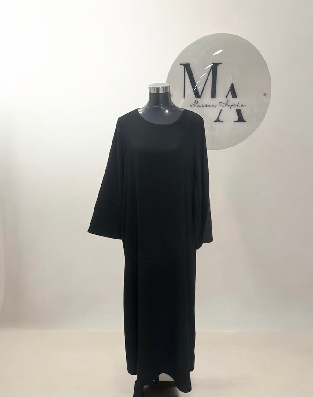 Abaya manches effet plissé