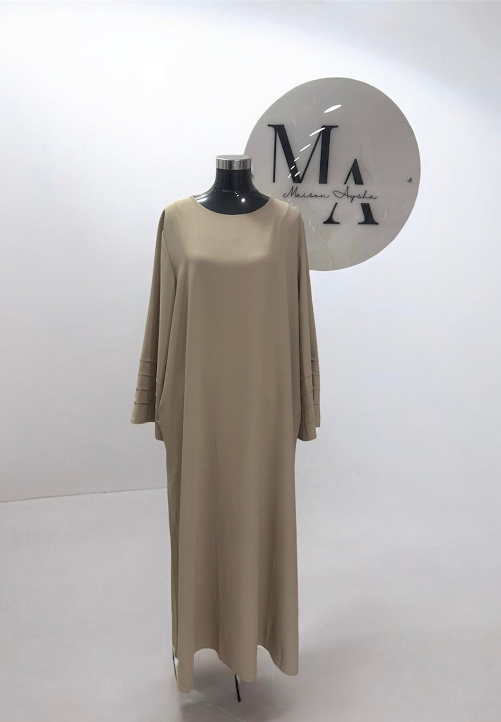 Abaya manches effet plissé