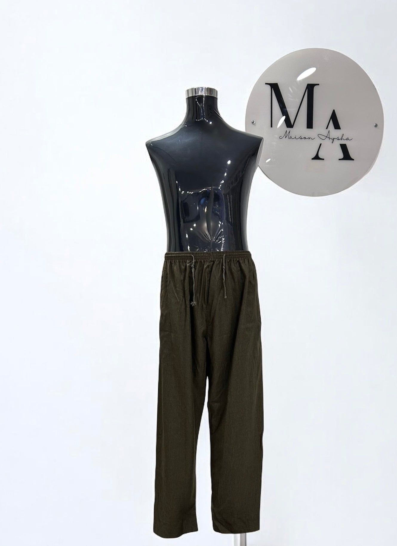 Qamis saoudien premium détail argenté - Marron